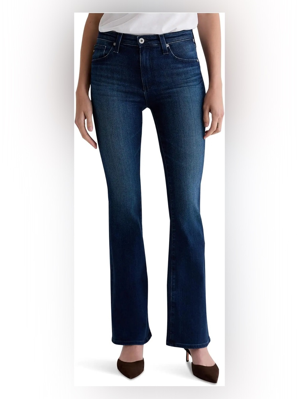 AG “The Jessie Curvy Boot Cut” Mid Rise Dark Wash Jeans Size 29 - Picture 2 of 14
